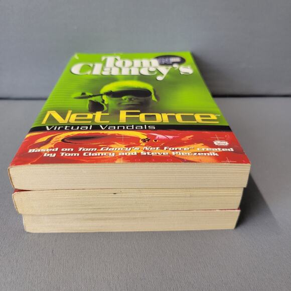 Tom Clancys Net Force Books Paperback Virtual Vandals End Games + One Lot of 3 - Picture 9 of 15